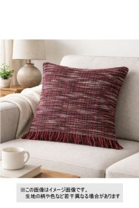 生地：綿100％ ザックリ織りアジアンツイード（レッド）