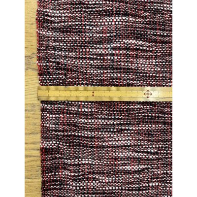 画像3: 生地：綿100％ ザックリ織りアジアンツイード（レッド）