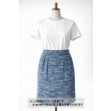 生地：綿100％ ザックリ織りアジアンツイード（ブルー）