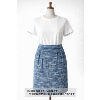 生地：綿100％ ザックリ織りアジアンツイード（ブルー）