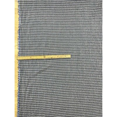 画像2: 生地：綿シャーリングストレッチ 格子柄（グレージュ／紺）