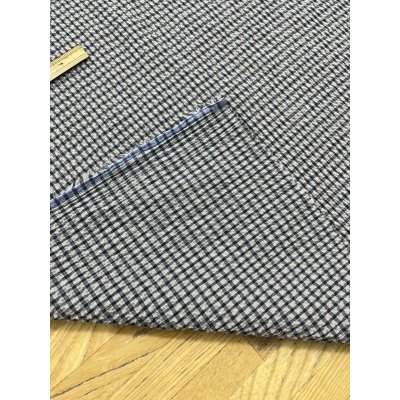 画像4: 生地：綿シャーリングストレッチ 格子柄（グレージュ／紺）