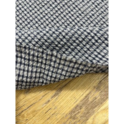 画像5: 生地：綿シャーリングストレッチ 格子柄（グレージュ／紺）