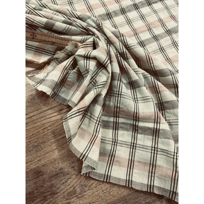 画像6: 生地：綿テンセル先染めシャーリング（ベージュ×ブラウンチェック）