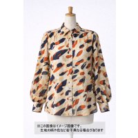 生地：綿100％シフォンカットプリント（アイボリー）