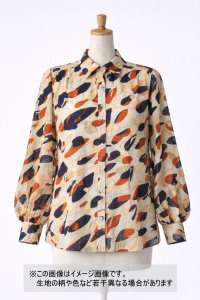 生地：綿100％シフォンカットプリント（アイボリー）