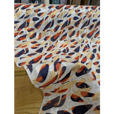 画像4: 生地：綿100％シフォンカットプリント（アイボリー）