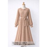 生地：ポリ100％Newヴィーナスデシン小花柄（アイボリー×ボルドー）