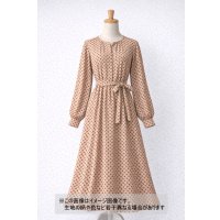 生地：ポリ100％Newヴィーナスデシン小花柄（アイボリー×ボルドー）