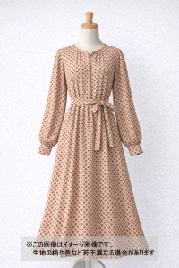 生地：ポリ100％Newヴィーナスデシン小花柄（アイボリー×ボルドー）