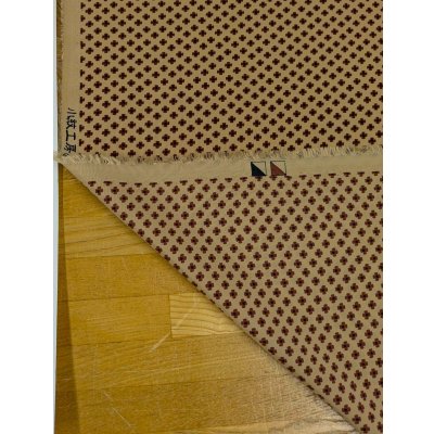 画像4: 生地：ポリ100％Newヴィーナスデシン小花柄（アイボリー×ボルドー）