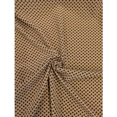 画像7: 生地：ポリ100％Newヴィーナスデシン小花柄（アイボリー×ボルドー）