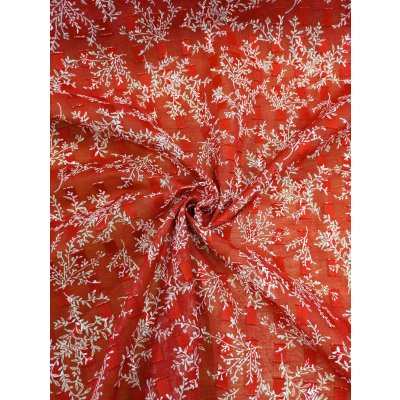 画像5: 生地：綿100％コシラカットプリント（レッド／アイボリー）