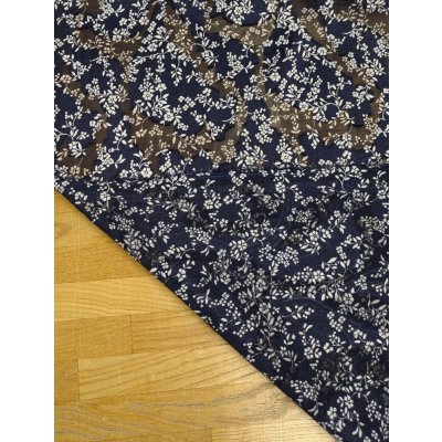 画像4: 生地：ポリエステル100％シフォンカットジャカード（紺×白）