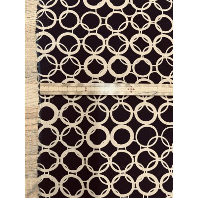 画像3: 生地：ポリエステル100％Newヴィーナスデシンリング柄（濃紺×ベージュ）