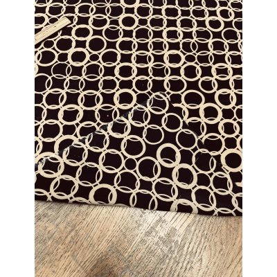 画像4: 生地：ポリエステル100％Newヴィーナスデシンリング柄（濃紺×ベージュ）