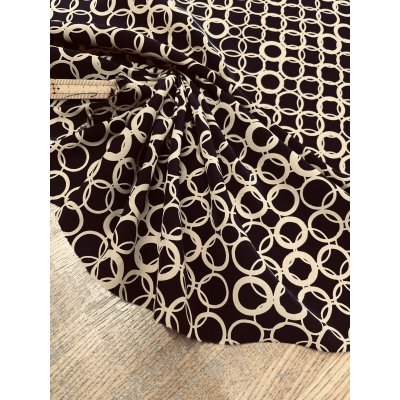 画像6: 生地：ポリエステル100％Newヴィーナスデシンリング柄（濃紺×ベージュ）