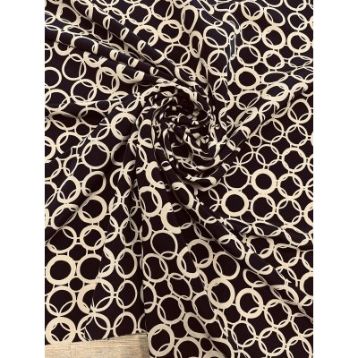 画像7: 生地：ポリエステル100％Newヴィーナスデシンリング柄（濃紺×ベージュ）