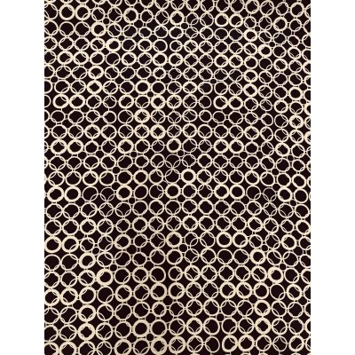 画像8: 生地：ポリエステル100％Newヴィーナスデシンリング柄（濃紺×ベージュ）