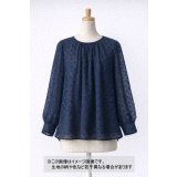 生地：ポリエステル100％シフォンカットジャカード（ネイビー）