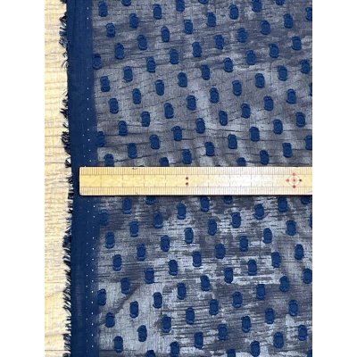 画像3: 生地：ポリエステル100％シフォンカットジャカード（ネイビー）