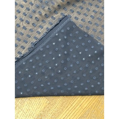 画像4: 生地：ポリエステル100％シフォンカットジャカード（ネイビー）