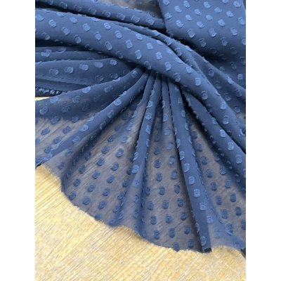 画像5: 生地：ポリエステル100％シフォンカットジャカード（ネイビー）