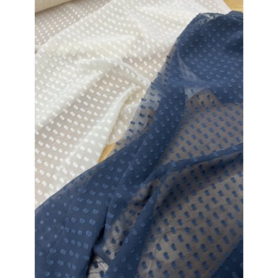 画像8: 生地：ポリエステル100％シフォンカットジャカード（ネイビー）
