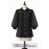 生地：綿100％ランダムドット シアーコットン（黒×白）