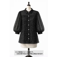 生地：綿100％ランダムドット シアーコットン（黒×白）