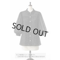 生地：綿100％ランダムドット シアーコットン（黒×白）