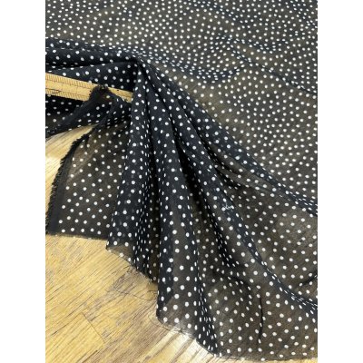 画像5: 生地：綿100％ランダムドット シアーコットン（黒×白）