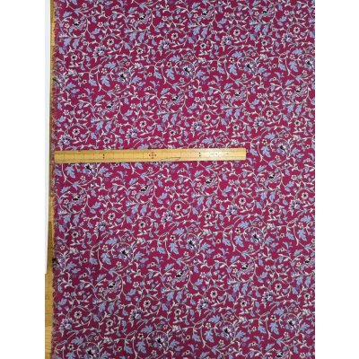 画像2: 生地：ポリエステル100％花唐草プリント（ボルドー×グレー）