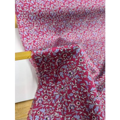 画像5: 生地：ポリエステル100％花唐草プリント（ボルドー×グレー）