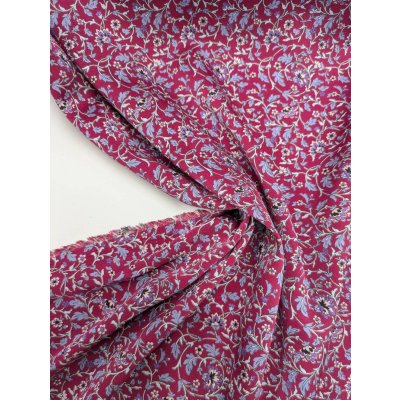 画像6: 生地：ポリエステル100％花唐草プリント（ボルドー×グレー）