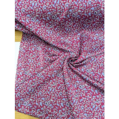 画像7: 生地：ポリエステル100％花唐草プリント（ボルドー×グレー）