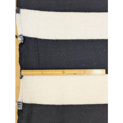 画像3: 生地：ウール混太ボーダーニット（ホワイト×ブラック）