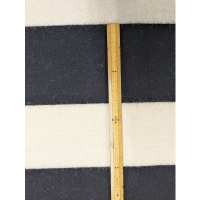 画像4: 生地：ウール混太ボーダーニット（ホワイト×ブラック）