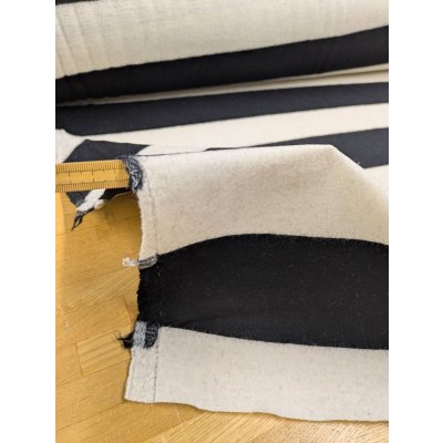 画像5: 生地：ウール混太ボーダーニット（ホワイト×ブラック）