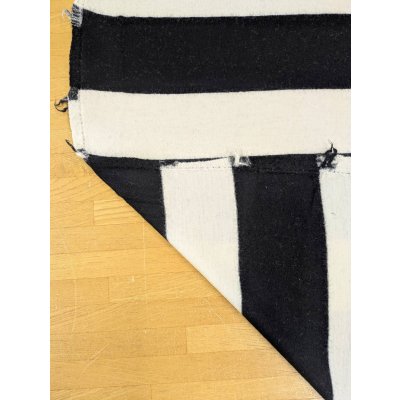画像6: 生地：ウール混太ボーダーニット（ホワイト×ブラック）