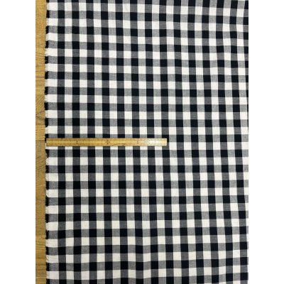 画像2: 生地：綿100％13mmブロックチェック（ブラック×オフ）