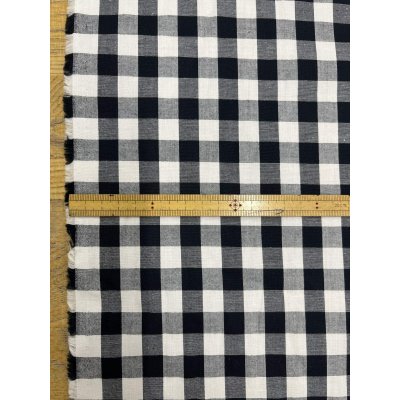 画像3: 生地：綿100％13mmブロックチェック（ブラック×オフ）