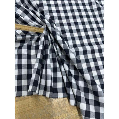 画像6: 生地：綿100％13mmブロックチェック（ブラック×オフ）