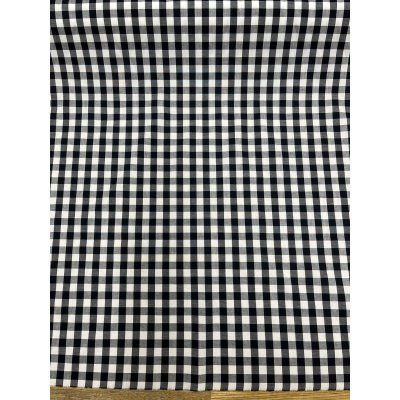 画像8: 生地：綿100％13mmブロックチェック（ブラック×オフ）