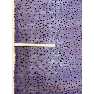 画像2: 生地：ポリエステル100％星柄フロッキーシフォン（ボルドー）