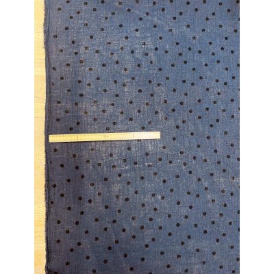 画像2: 生地：ポリエステル100％リネンライクドットプリント（ネイビー）
