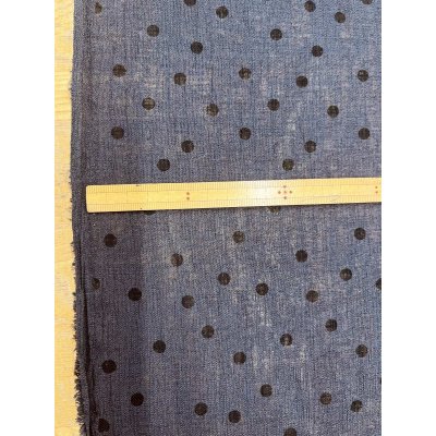 画像3: 生地：ポリエステル100％リネンライクドットプリント（ネイビー）