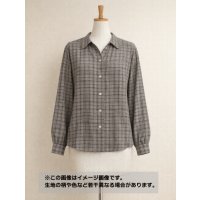 生地：ポリエステル100％ガンクラブチェック（グレー）