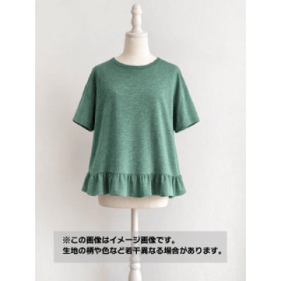 画像1: 生地：綿100％ 霜降り天竺（グリーン）
