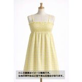 生地：綿100％ 先染めギンガムチェック（レモン）